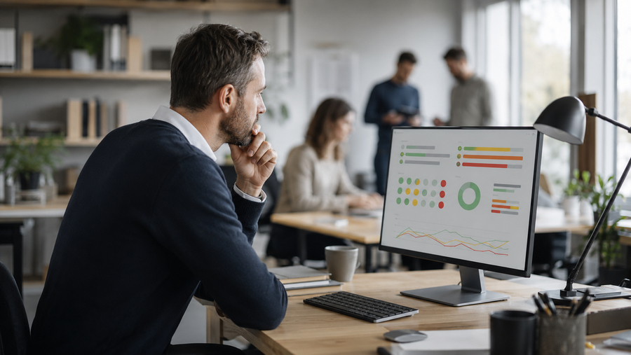 Équipe en réunion dans une PME suisse